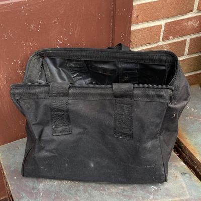 LOT 127G: Craftsman Collection - Metal Toolbox / Large Mouth Tool Bag with Contents and Stanley Level