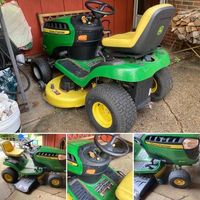 LOT 129P: John Deere E120 Riding Lawn Mower