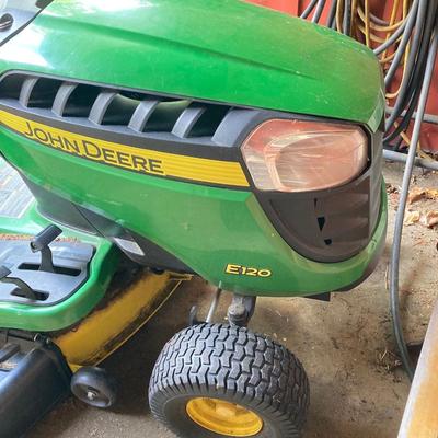 LOT 129P: John Deere E120 Riding Lawn Mower