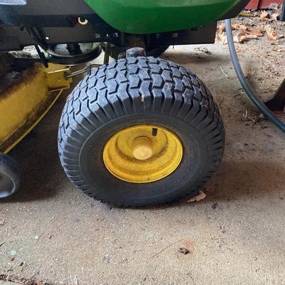 LOT 129P: John Deere E120 Riding Lawn Mower