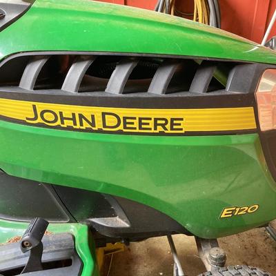 LOT 129P: John Deere E120 Riding Lawn Mower