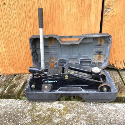 LOT 132S: Century Model 87151 Battery Charger, Husky Jack in Case, Jumper Cables and Power Cord