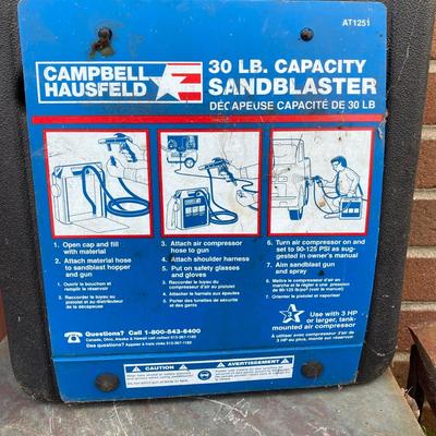 LOT 138G: Campbell Hausfeld Sandblaster with Diablo Hose