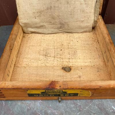 LOT 139G: Vintage Tools - Power House Sabre Jig Saw, Weller Soldering Gun, Soldering Kit, Saw Blades in Wood Storage Box and More