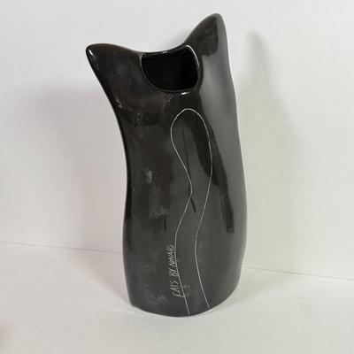LOT 143L: Black Cat Collection: Vintage Virginia Cigarette Box, Teapot, Vase & More