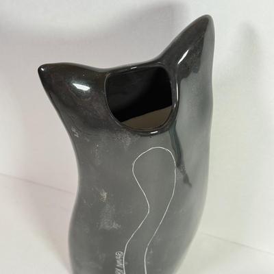 LOT 143L: Black Cat Collection: Vintage Virginia Cigarette Box, Teapot, Vase & More