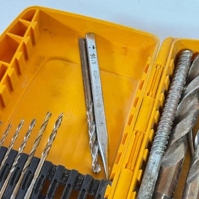 LOT 151L: Three Boxes of Drill Bits: Skil, Dewalt & Kobalt (incomplete)