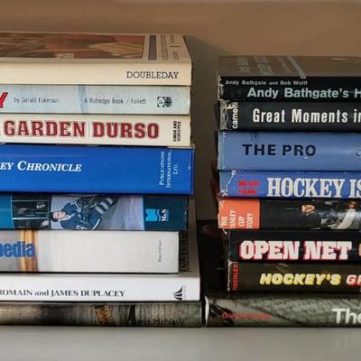 LOT 155: Sixteen Various Hard Back Hockey Books