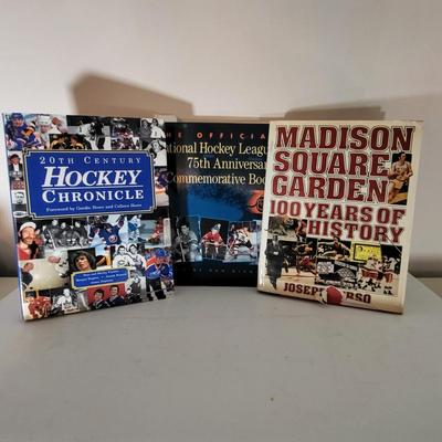LOT 155: Sixteen Various Hard Back Hockey Books