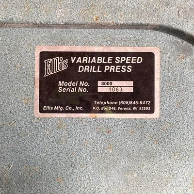 LOT 162G: Ellis Variable Speed Control Drill Press Model No. 8000 (Leeson) Direct Current Permanent Magnet Motor