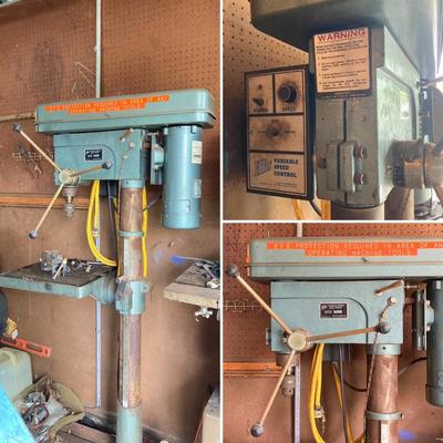 LOT 162G: Ellis Variable Speed Control Drill Press Model No. 8000 (Leeson) Direct Current Permanent Magnet Motor