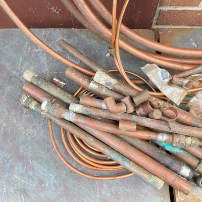 LOT 163G: Copper Pipes, Tubing and Pieces for Use or Scraping