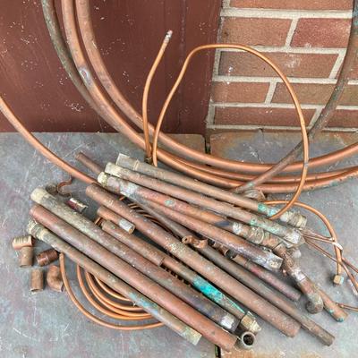 LOT 163G: Copper Pipes, Tubing and Pieces for Use or Scraping