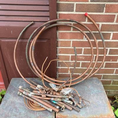 LOT 163G: Copper Pipes, Tubing and Pieces for Use or Scraping