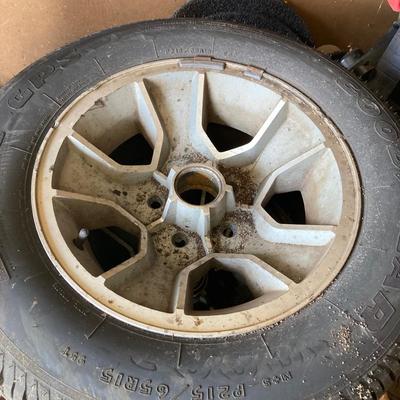 LOT 164G: Tires and Wheels - Six Tires, Hankook, Goodyear and More (5 Lug Wheels Included)