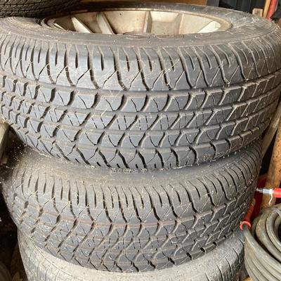 LOT 164G: Tires and Wheels - Six Tires, Hankook, Goodyear and More (5 Lug Wheels Included)