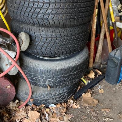 LOT 164G: Tires and Wheels - Six Tires, Hankook, Goodyear and More (5 Lug Wheels Included)