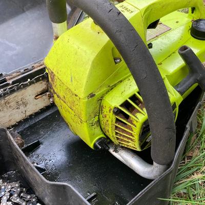 LOT 165G: Pair of Poulan Gas Powered Chain Saws (Super Micro Deluxe / Model 3314) - Includes Carrying Case
