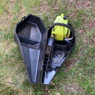 LOT 165G: Pair of Poulan Gas Powered Chain Saws (Super Micro Deluxe / Model 3314) - Includes Carrying Case
