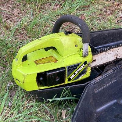 LOT 165G: Pair of Poulan Gas Powered Chain Saws (Super Micro Deluxe / Model 3314) - Includes Carrying Case