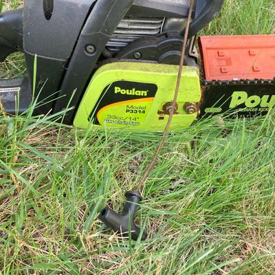 LOT 165G: Pair of Poulan Gas Powered Chain Saws (Super Micro Deluxe / Model 3314) - Includes Carrying Case