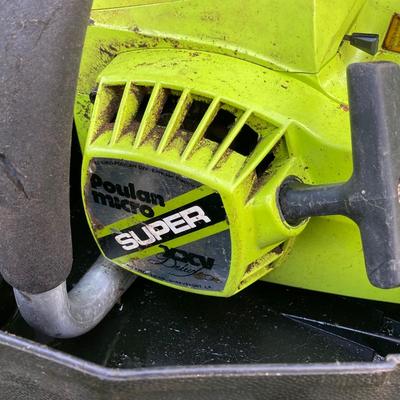 LOT 165G: Pair of Poulan Gas Powered Chain Saws (Super Micro Deluxe / Model 3314) - Includes Carrying Case
