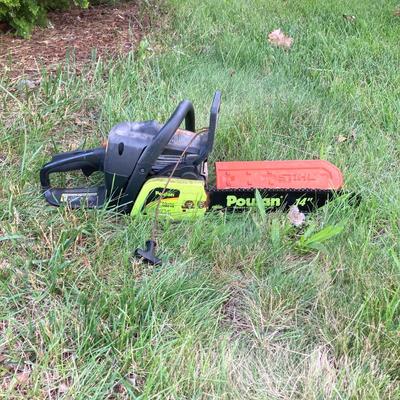 LOT 165G: Pair of Poulan Gas Powered Chain Saws (Super Micro Deluxe / Model 3314) - Includes Carrying Case