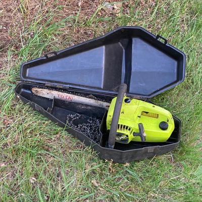 LOT 165G: Pair of Poulan Gas Powered Chain Saws (Super Micro Deluxe / Model 3314) - Includes Carrying Case