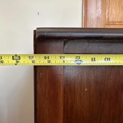 Antique Glass-Front Cabinet on Casters