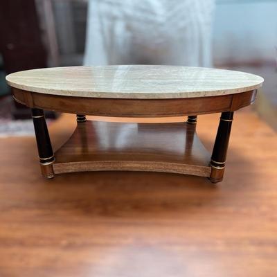 Marble Top Empire Style Cocktail Table