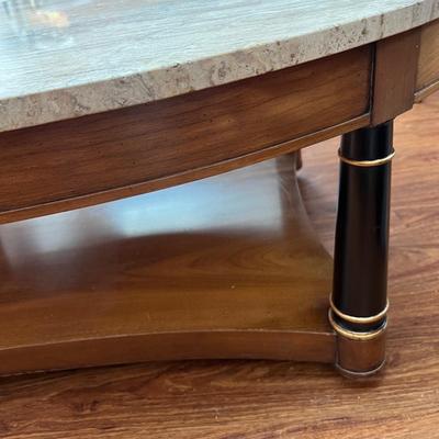 Marble Top Empire Style Cocktail Table