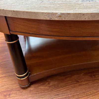 Marble Top Empire Style Cocktail Table