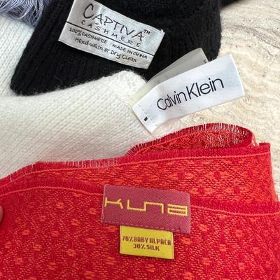 Designer Scarf Lot - Liberty of London, Silk, Wool, Alpaca