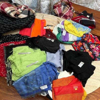 Designer Scarf Lot - Liberty of London, Silk, Wool, Alpaca