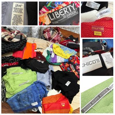 Designer Scarf Lot - Liberty of London, Silk, Wool, Alpaca