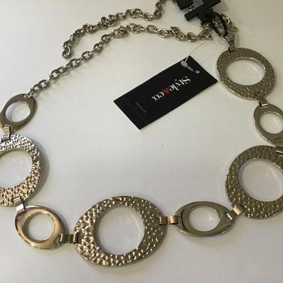 Fashion belt Medium/large silver toned chain waist belt