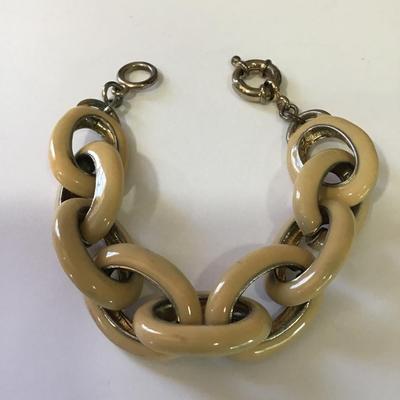 J. Crew enameled, chain link bracelet, vintage