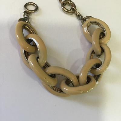 J. Crew enameled, chain link bracelet, vintage