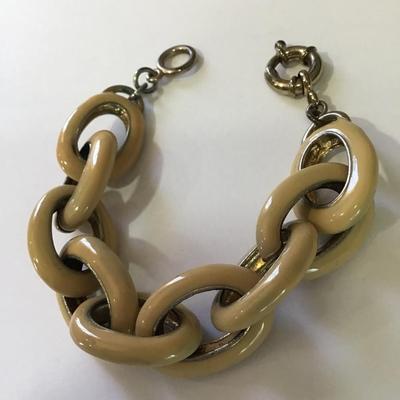 J. Crew enameled, chain link bracelet, vintage