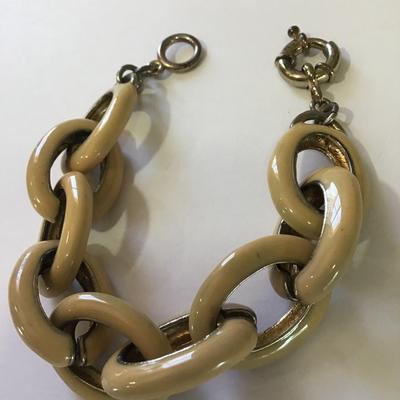 J. Crew enameled, chain link bracelet, vintage