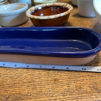 Big Kitchenware Pottery Ceramic Lot - Cuisinart, Hall, Homer Laughlin, Longaberger, Edwin Bennett