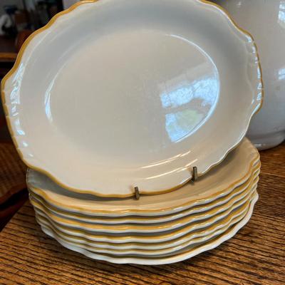 Big Kitchenware Pottery Ceramic Lot - Cuisinart, Hall, Homer Laughlin, Longaberger, Edwin Bennett