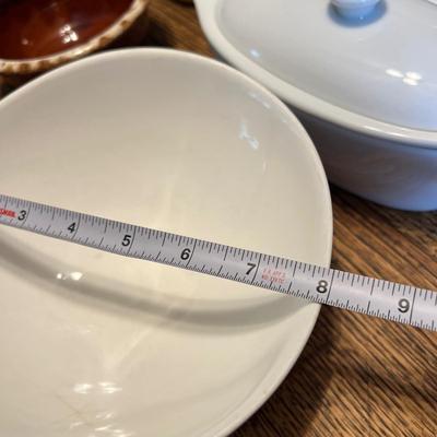 Big Kitchenware Pottery Ceramic Lot - Cuisinart, Hall, Homer Laughlin, Longaberger, Edwin Bennett