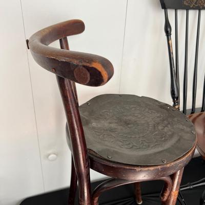 Antique Austrian and Vintage Hitchcock Style Chairs