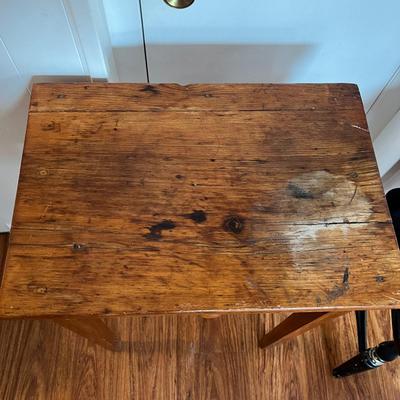 Vintage Solid Wood Single Drawer Side Table