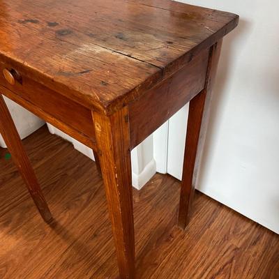 Vintage Solid Wood Single Drawer Side Table