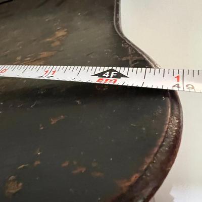 Antique Ornate Carved Wood Cabinet w Mirror Mantle