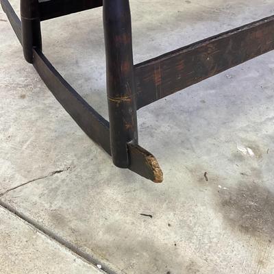 Sale Photo Thumbnail #936: Ends of rockers are damaged,(chewed) see pictures
Measurements:
4' in length, 27.5" in depth, 32" in height, 15" in seat height, seat depth is 16.5"