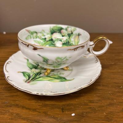Cherry China Floral Cup and Saucer
