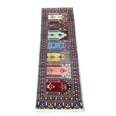 Sale Photo Thumbnail #972: Measurements:
8' in length, 2' 8" in width
Rug is in good condition